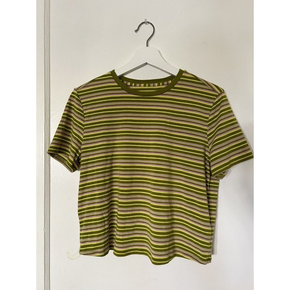 small outdoor voices striped crop tee